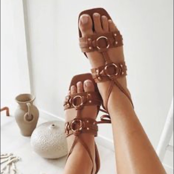 Sabo Skirt Shoes - Brown Sandals from Sabo Skirt